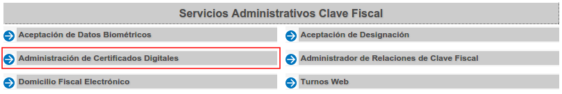 Administración de certificados digitales