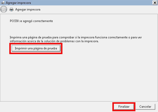 Imprimir prueba